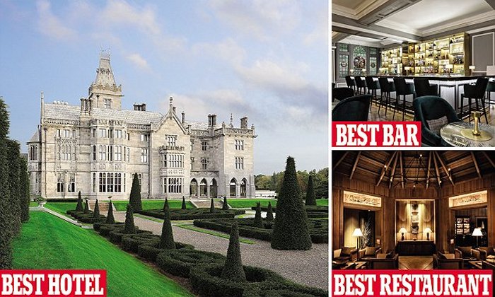 Irish castle is named the most outstanding hotel in the world and California has the No1 restaurant: Winners of luxury travel 'best of the best' awards revealed